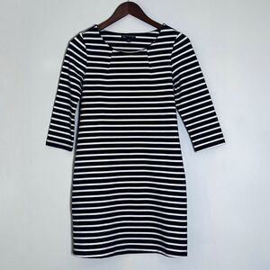 Gap Shift Dress in Ponte Navy Blue and White Striped